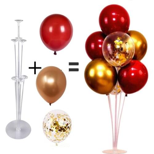 Freeship 28" Theme Gold Red DIY table balloon stand kit balloon holder set for wedding baby shower birthday party table deco