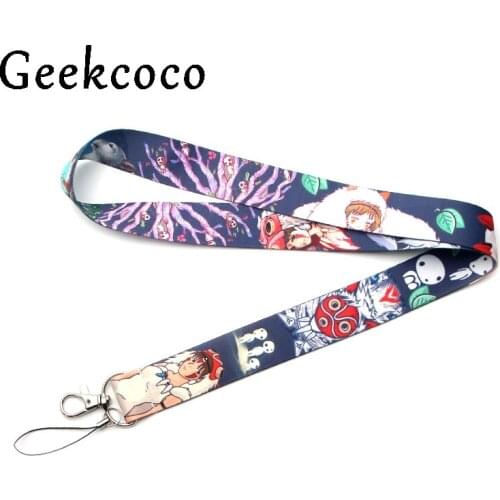 Princess cartoon diy keychains Accessory Safety Breakaway Mobile Phone USB ID Badge Holder Key Strap Neck lanyard J0238
