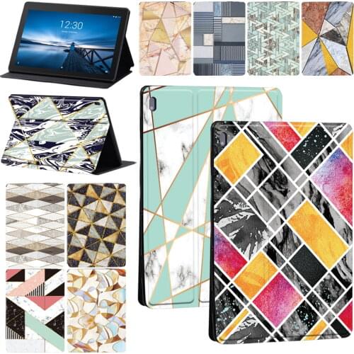 For Lenovo Tab M10/Tab M10 Plus/Tab E10 Tablet Case Anti-Fall Shape Series Cover Case + Free Stylus