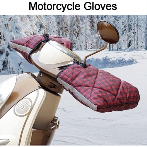 Unisex Motorcycle Handlebar Muffs Windproof Scooter Handlebar Cover plush winter warm Waterproof Grip Cover 11.81X6.69in
