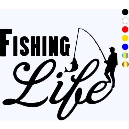 CK3344# fishing life vinyl car sticker reflective waterproof cool waterproof removable decal self-adhesive car auto stickers