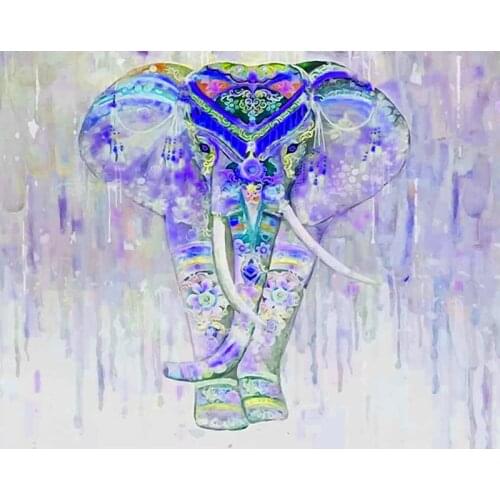 DIY 5d Diamond Painting completely Colorful elephant lines Set for Embroidery Accessories Needleworks mosaic Cross stitch G22