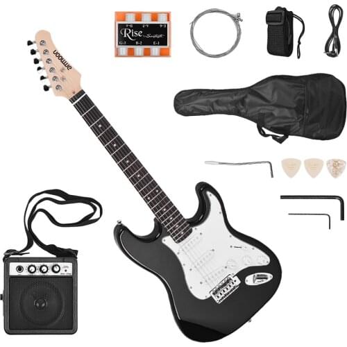 Ammoon 21 Frets 6 Strings Electric Guitar Solid Wood Paulownia Body Maple Neck with Speaker Necessary Guitar Parts & Accessories