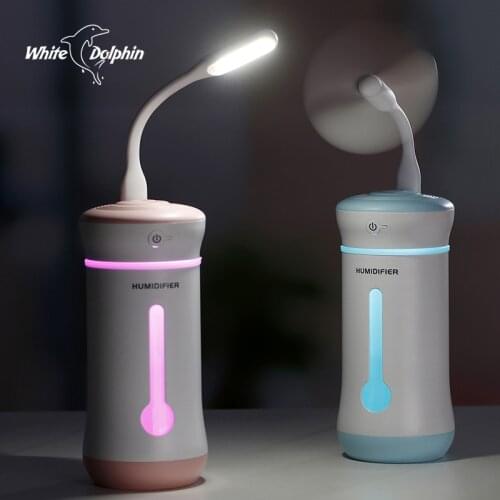 Mini Air Humidifier Aroma Diffuser USB With Small Led light Mini Fan Portable Humidifiers Ultrasonic Aromatherapy Diffusers USB