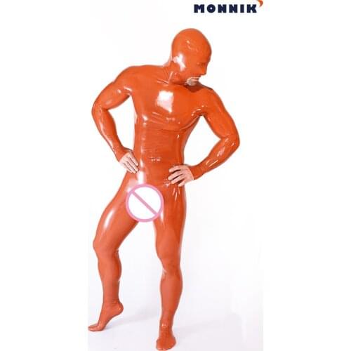 MONNIK latexSexy Fashion Latex Rubber Black Stockings With White Circles For Girls Unique