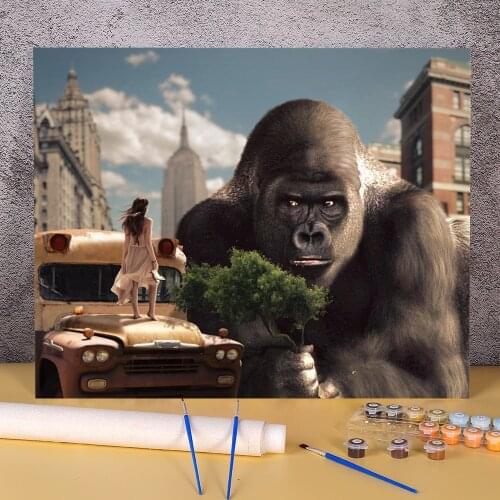 Woman Girl DIY Paint By Numbers Kit Oil Paints 40*50 Boards By Numbers Home Decoration Crafts For Adults Wholesale