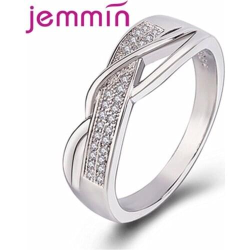 New Fashion Knot True Love Promise Rings 925 Sterling Silver Clear CZ Crystal Cubic Zircon Stone Wedding Engagement Jewelry