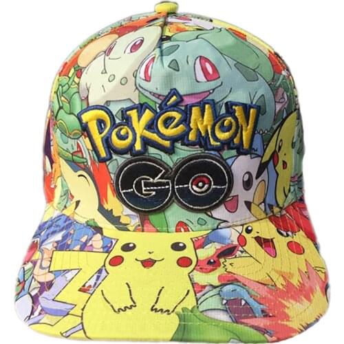 Pokemon Embroidery Baseball Hats Pikachu Children Cosplay Cartoon Hat Pocket Monster Figure Hat Toy Kids Gift