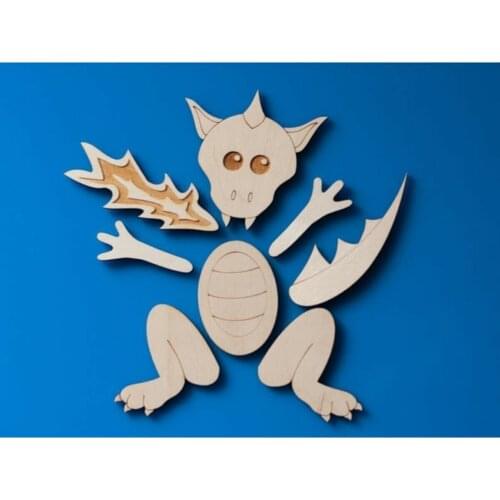 With the Paintable Wooden Toy Magnet Dragon Magnet, you can have fun with your child and decorate your refrigerator. It is produ