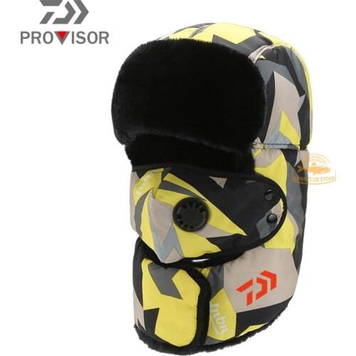 Fishing Waterproof Cap DAIWA The New Men Winter Outdoor Riding Warm and Thick Earmuffs Ladies Ski Neck Warmer Hat