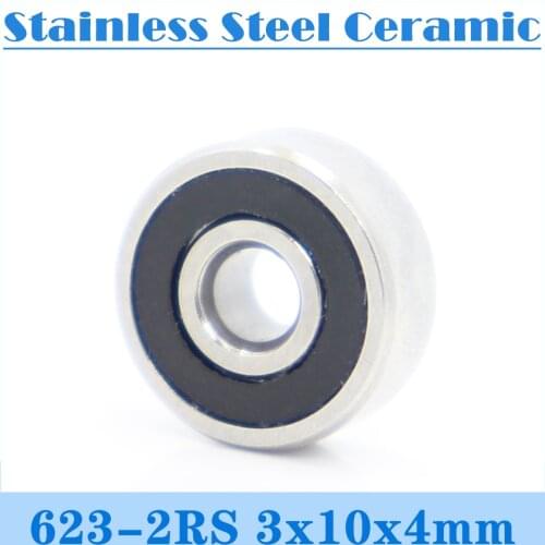 Bearings S623 1Pcs 5Pcs 10Pcs 3*10*4mm 440C Stainless Steel Rings With Si3N4 Ceramic Balls Bearing 623 S623RS