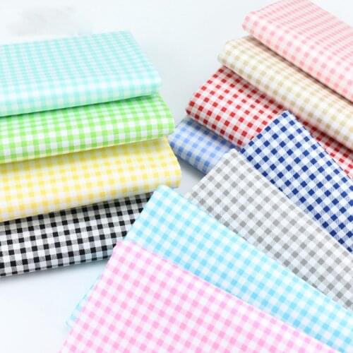Syunss 100% Cotton Fabric Grids Series Diy Sewing Cloth For Patchwork Quilting Baby Cribs Cushions Dress Sewing Pillow Tissus