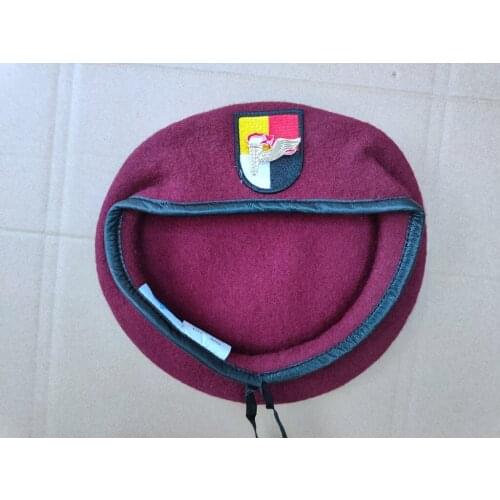 Tactics US Army 3th Airborne Special Forces Group Wool Red Beret AIRBORNE SPECIAL FORCES PATHFINDER METAL INSIGNIA Military Hat