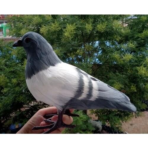 Simulation bird dove about 18x22cm hard model,polyethylene&fur gray feathers peace bird model 1481