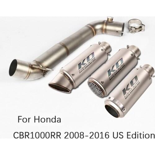 For Honda CBR1000RR 2008-2016 Motorcycle Exhaust Pipe Mid Link Pipe Slip On 61mm Escape No DB Killer Reserve Original Catalyst
