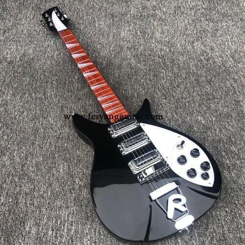 High-gear 6-string 325 electric guitar, black paint, 628 chord pitch, fingerboard white shell inlay, Korean accessories