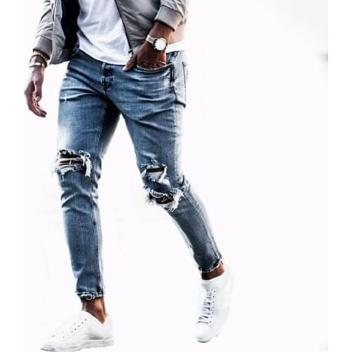 YOFEAI Ripped Jeans For Men
