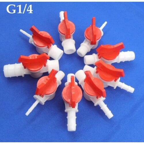 1~10pcs G1/4 1/4" Male Thread Turret Pagoda Joint Plastic ball valve Garden Hose Fittings lrrigation Pipe Water Switch Connector