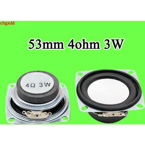 1pcs 2 Inch 4 Ohm 3W Loudspeaker 53MM Square Speaker Internal Resonance horn Flat vibration DIY Audio Subwoofer Loudspeaker