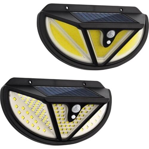 118LED 117COB Solar Power PIR Motion Sensor Light Waterproof Security Lamp