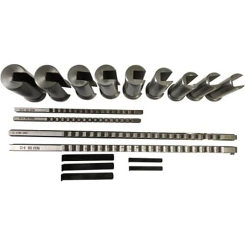 18pc HSS Metric Keyway Broach Cutter B C Push Type 4mm 5mm 6mm 8mm + 9pc Bushing Sleeve + 5pc Shim Cutting Tool Metalworking