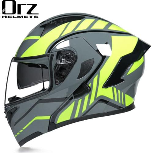 2021 Latest Motorcycle Helmet Safety Modular Flip Voyage Racing Dual Lens Helmet Interior Visor DOT Approved