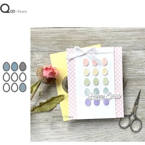 2021 New Easter Mini Eggs Cutting Dies Stamps Dies Scrapbooking Mold Cut Handmade Tools DIY Craft Decoration Metal Cutting Dies