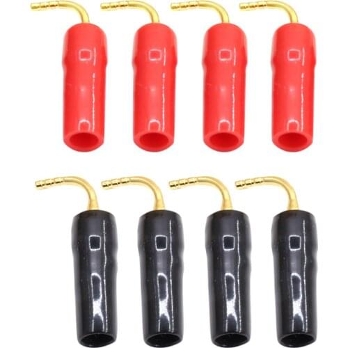 8PCS HIFI gold plated banana plug, Speaker jack Wire Pin Plug Connector