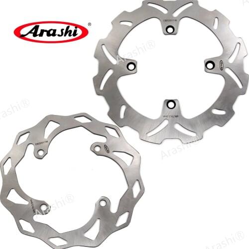 Arashi 1 Set For KAWASAKI KXF450 2006-2014 CNC Front Rear Brake Disc Brake Rotors KXF KX F 450 06 07 08 09 10 11 12 13 14