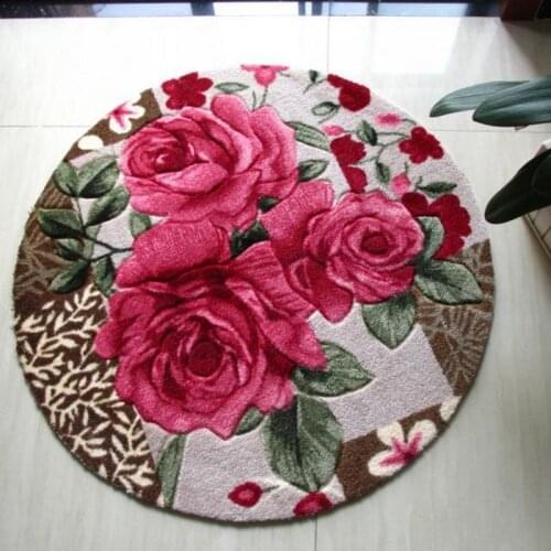 Beibehang Fashion Lagerstroemia roses mats Home door round mats carpet mattresses cut flowers molds anti-slip door mats