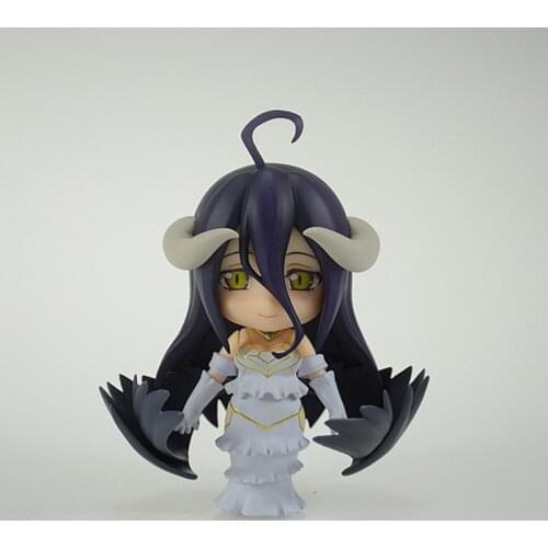 10cm Japan Overlord Albedo Action Figure Anime PVC King of The Undead Q Version Collection Model Dolls Toys for Boys Gifts