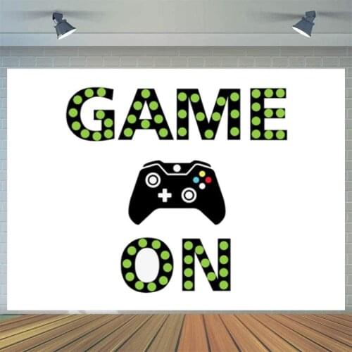 Game Console Handle Studio Photography Cartoon Backgrounds Cloth Boys Birthday Party 3D Childrens Photo Digital Backdrop