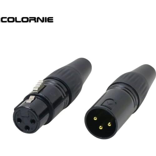 5pairs XLR Connector 3 Pin Connector Male Female Cable DMX Signal Plug Connector For Microphone Stage Lighting Effect
