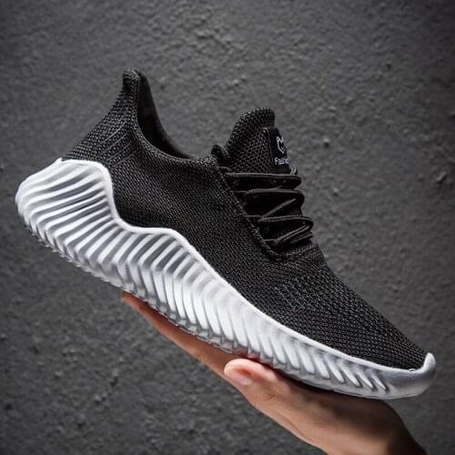 Men Shoes Comfortable Men Lace-up Casual Sports Shoes Outdoor Tennis Mesh Breathable Lightweight Black Sneakers Big Size 39-47