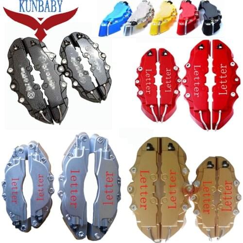 KUNBABY 8 Colors ABS Plastic Car Auto 3D Word Style Disc Brake Caliper Covers Front And Rear Car Styling Free Shipping