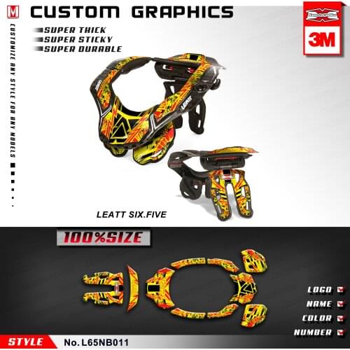 KUNGFU GRAPHICS Vinyl Stickers Self Adhesive Personalized Decals for Leatt DBX GPX 6.5 Neck Brace S/M L/XL (Style no. L65NB011)