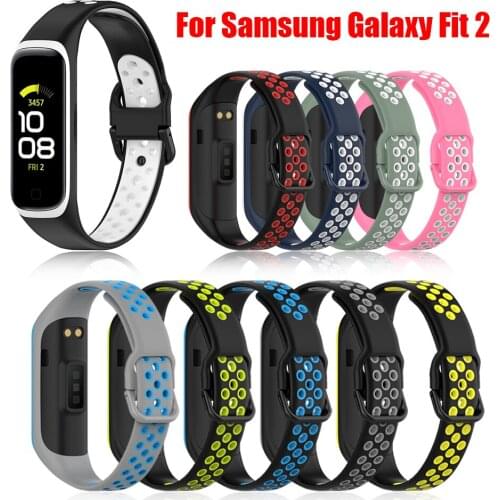 Soft Silicone Sport Bracelet Straps For Samsung Galaxy Fit 2 SM-R220 Replacement Band Watchband For Samsung Galaxy Fit2 Straps