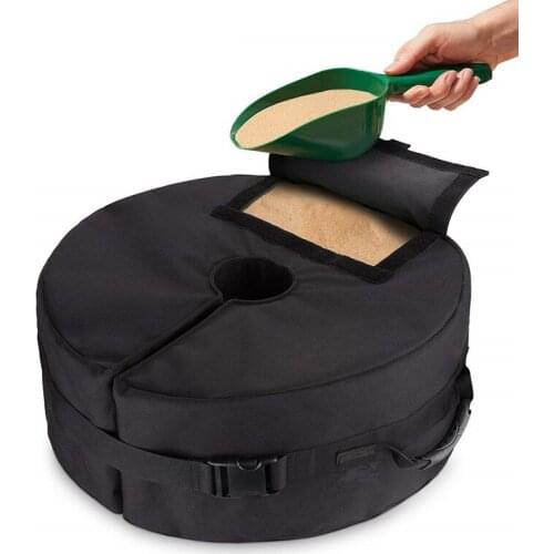 Outdoor Portable Strong Black Camping Beach Party Weight Bag Umbrella Base Bags Empty Round Patio Sunshade Gravity Base