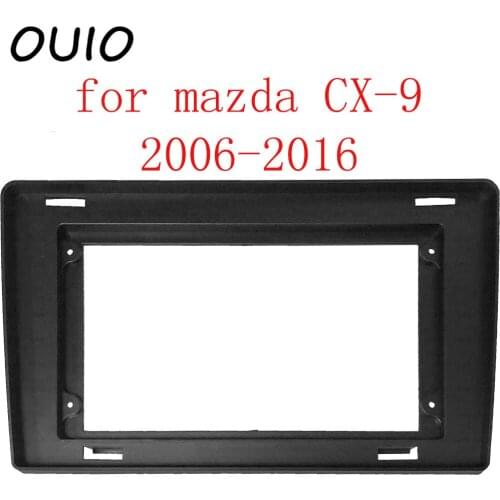 OUIO 10.1 inch car dashboard Double Din DVD frame decoration kit dashboard panel suitable for mazda CX-9 2006-2016 frame