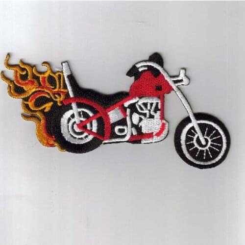 Motorcycle Embroidery Patch 2.5" Heat cut with iron on backing 100pcs/bag MOQ50pcs free shipping