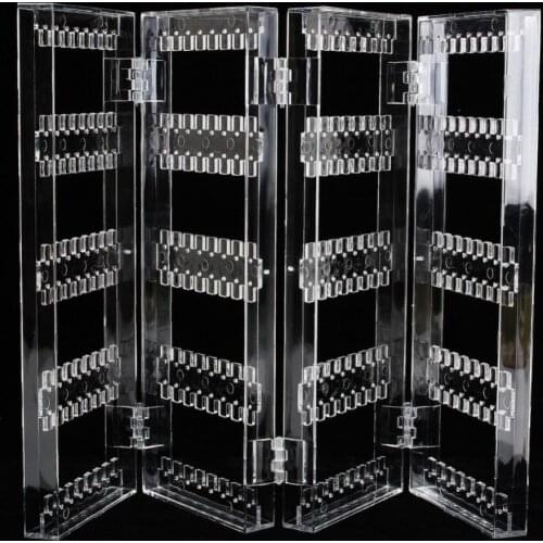 Plastic Clear Earrings Studs Display Rack Lady Necklace Stud Earrings Holder Hole Showcase Jewelry Display Rack Organizer