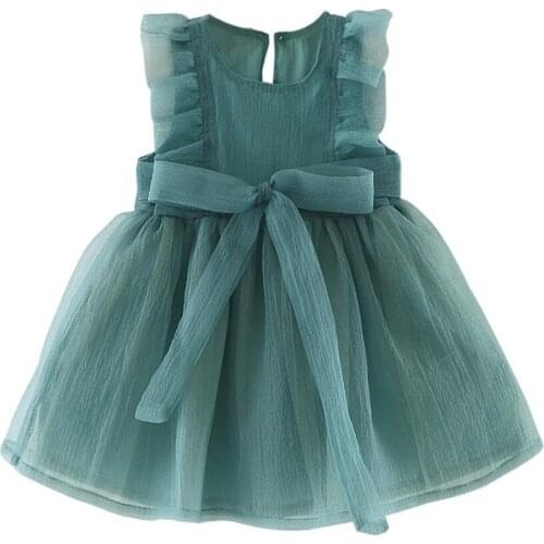 Newborn baby girls Sweet princess dress cotton summer Infants clothes Big bowknot lace babies dresses girl Toddlers Clothing