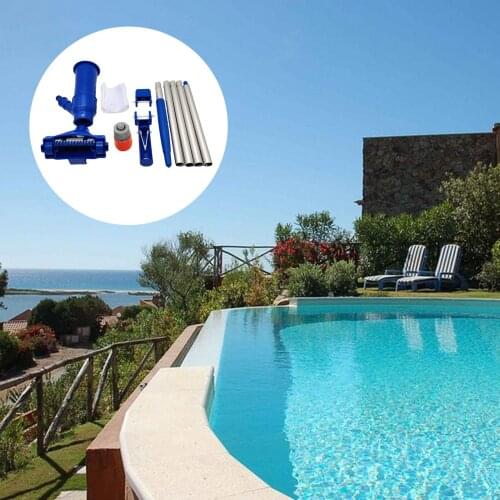 Portable Pool Cleaner Kits Underwater with Section Pole Mesh Bag Spas Hot Tub Fountains Cleaning Accessory