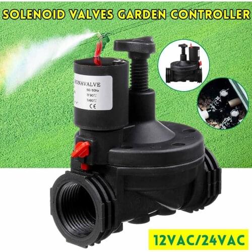 Garden Industrial Irrigation Spray Valve 12V/24V AC/DC Solenoid Valves Garden Controller for Garden Yard Garden Water Timers