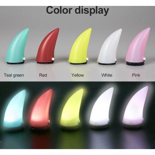 1pc Motorcycle Helmet Glow Corner Plastic Resilient Suction Cup Soft Horn Decoration Headwear Rubber Horn Decoration Accessories