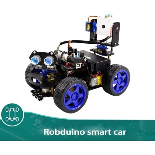 Smart car robot kit compatible with Arduino four-wheel drive camera video remote control Scratch programming