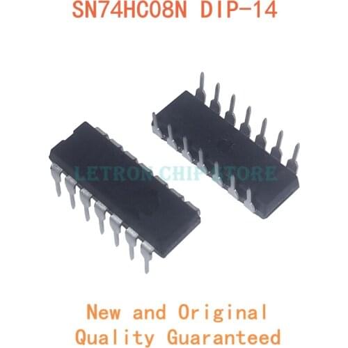 10PCS SN74HC08N DIP14 SN74HC08 DIP 74HC08N 74HC08 DIP-14 HD74HC08P new and original IC