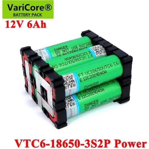 11.1v/12.6V 18650 VTC6 3S2P 6000mAh 20 amps For 12V wireless Screwdriver batteries DIY weld battery pack