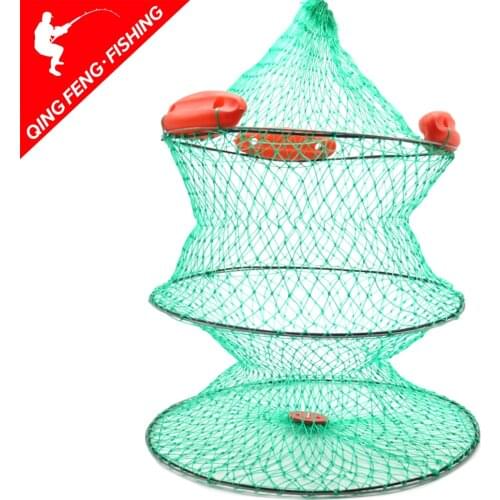 2 layers of foldable fishing cage floating cage with diameter of 40-50cm allows fish to survive in the water