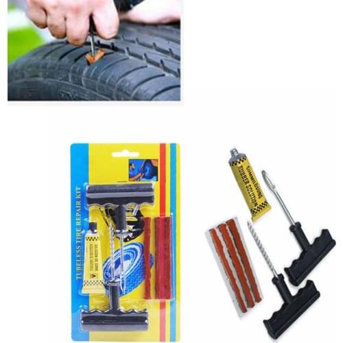 Portable 6Pcs/Set Car Tubeless Tire Tyre Puncture Plug Repair Tools Kits Automobiles Accessories Car Motorcycle Rubber